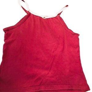 Victoria Secret  maroon tank with ivory sequined trim size large NWOT